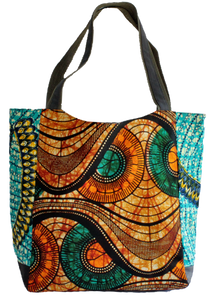 Handmade tote bag, upcycled, African print, Kitenge fashion, Ankara fashion, shopping bag
