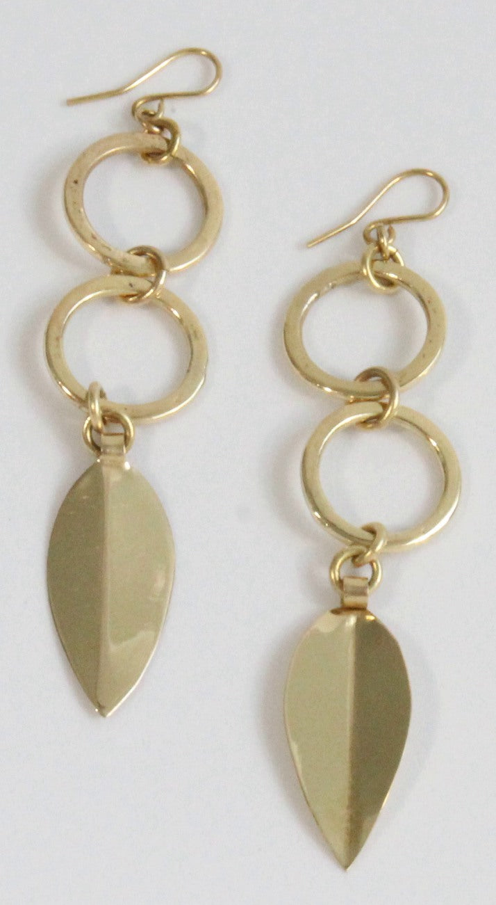 African brass earrings