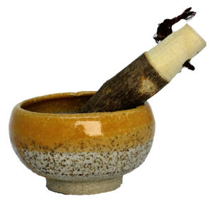 Japanese pottery pestle and mortar handmade