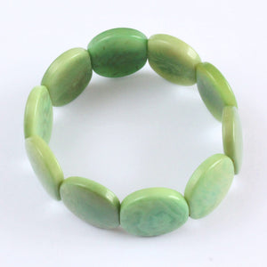 Handmade bracelet, tagua nut, sustainable,  colourful, mint green