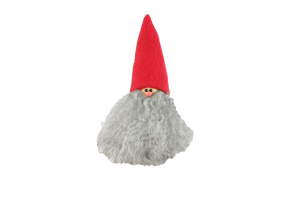 Handmade Santa, red cap, grey beard, sheepskin