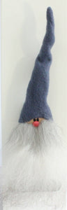 Handmade Santa, magnet, blue cap, white beard